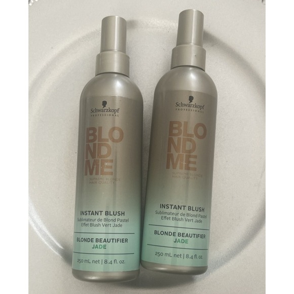 Schwarzkopf BlondMe Instant Blush Blonde Beautifier Jade 8.4 Fl Oz-Set Of 2 -New - Picture 1 of 9